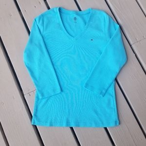 Large Tommy Hilfiger blue 3/4 sleeve top